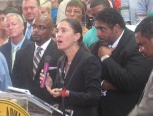 SCSJ Executive Director Anita Earls speaks on the importance of upholding Voting Rights for all