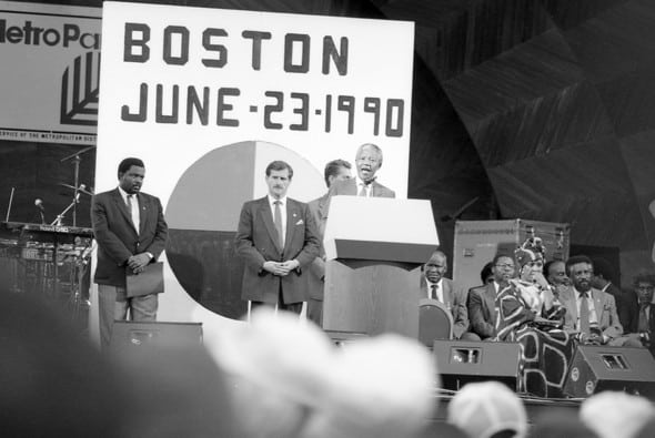 Nelson Mandela in Boston, 1990