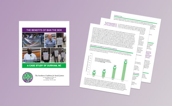 The Benefits of Ban the Box: A Case Study of Durham, NC is a report that outlines how the Ban the Box movement has positively impacted Durham communities