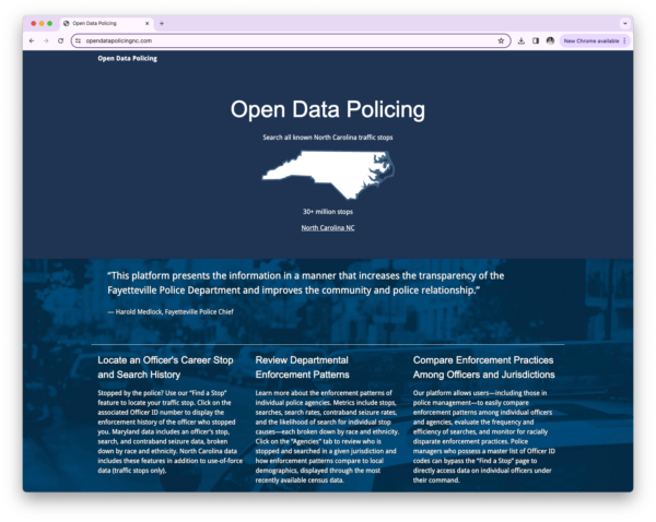 Open Data Policing User Interface