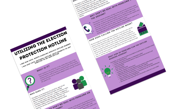 Utilizing the Election Protection Hotline Infographic