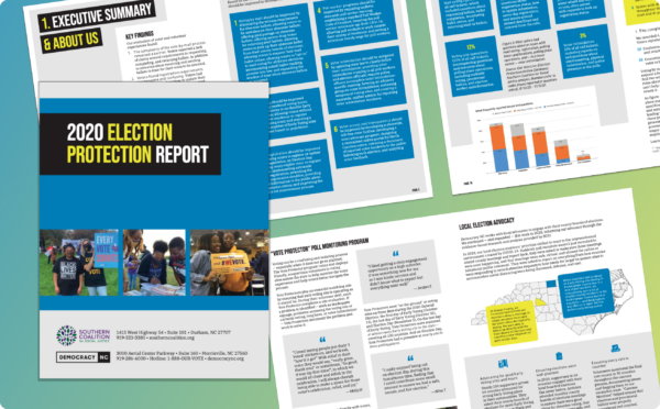 North Carolina Election Protection Report spread