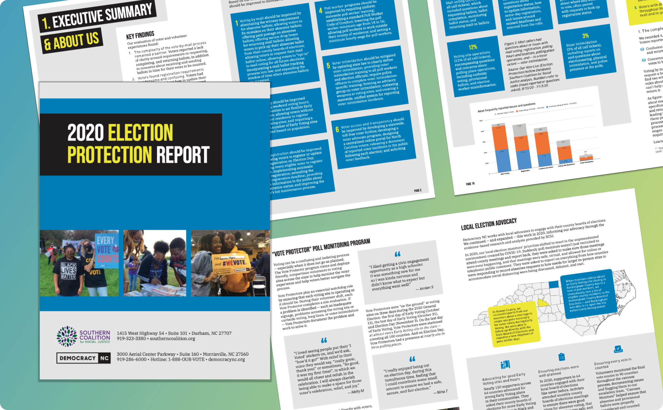 North Carolina Election Protection Report spread