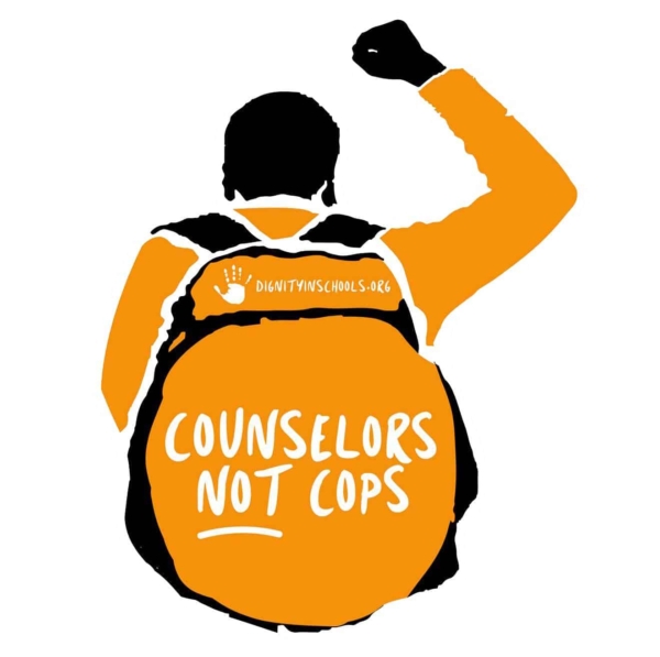 Counselors Not Cops Logo Yellow