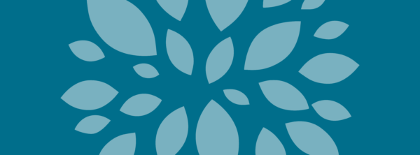 Floral Motif with Blue Background