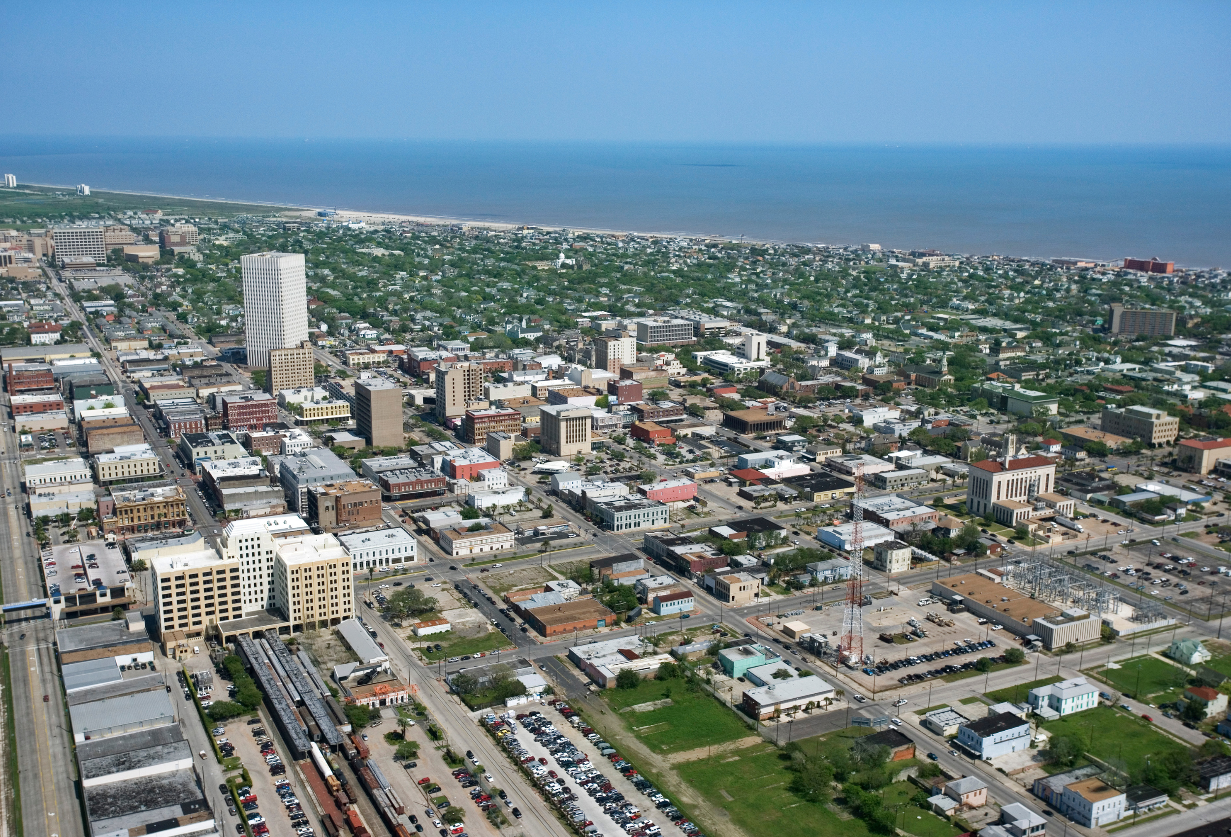 Ariel view of Galveston County Texas