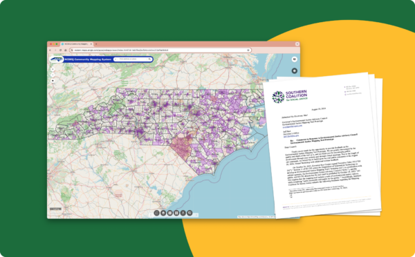 EJ Mapping Tool interface under letter with feedback